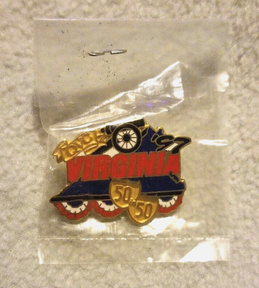 Vintage 50/50 Quest for the Best QVC Virginia Advertising PIN Collectible 1997